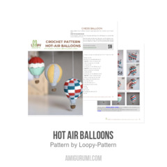 Hot air balloons amigurumi pattern by Loopy Pattern