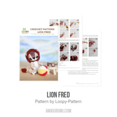 Lion Fred amigurumi pattern by Loopy Pattern