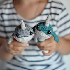 Narwhals Erry ana Arry amigurumi pattern by Loopy Pattern