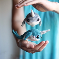 Narwhals Erry ana Arry amigurumi by Loopy Pattern