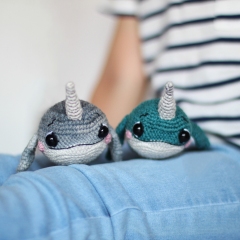 Narwhals Erry ana Arry amigurumi pattern by Loopy Pattern