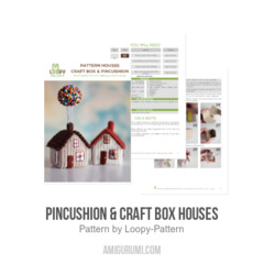 Pincushion & Craft Box Houses amigurumi pattern by Loopy Pattern