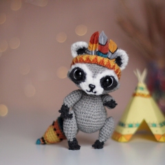 Raccoon Meeko amigurumi by Loopy Pattern
