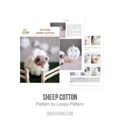 Sheep Cotton amigurumi pattern by Loopy Pattern