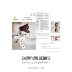 Snowy Owl Hedwig amigurumi pattern by Loopy Pattern
