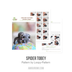 Spider Tobey amigurumi pattern by Loopy Pattern