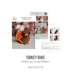 Turkey Duke amigurumi pattern by Loopy Pattern