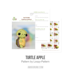 Turtle Apple amigurumi pattern by Loopy Pattern