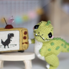 Dinosaur Tyrannosaurus Oliver amigurumi pattern by Loopy Pattern