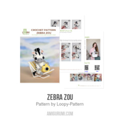 Zebra Zou amigurumi pattern by Loopy Pattern