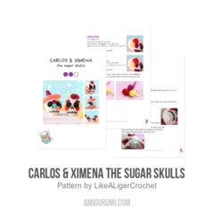Carlos & Ximena the sugar skulls amigurumi pattern by LikeALigerCrochet