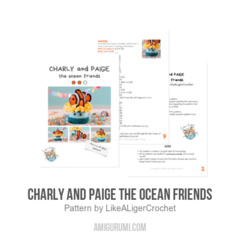 Charly and Paige the ocean friends amigurumi pattern by LikeALigerCrochet