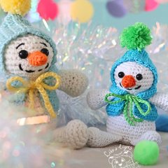 Lumi the snowman amigurumi pattern by LikeALigerCrochet