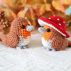 Mushy the robin amigurumi pattern by LikeALigerCrochet