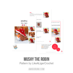 Mushy the robin amigurumi pattern by LikeALigerCrochet