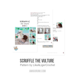 Scruffle the vulture  amigurumi pattern by LikeALigerCrochet
