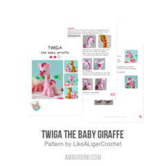 Twiga the baby giraffe amigurumi pattern by LikeALigerCrochet