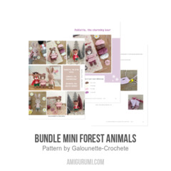 Bundle mini forest animals amigurumi pattern by Galounette Crochete