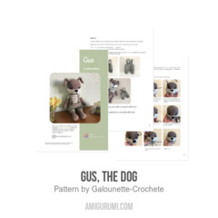 Gus, the dog amigurumi pattern by Galounette Crochete