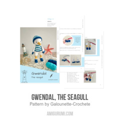 Gwendal, the seagull amigurumi pattern by Galounette Crochete