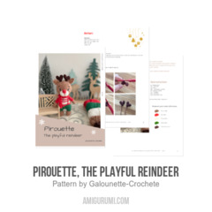 Pirouette, the playful reindeer amigurumi pattern by Galounette Crochete