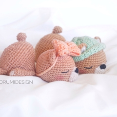 Teddy snooze amigurumi pattern by Cocorumi Design