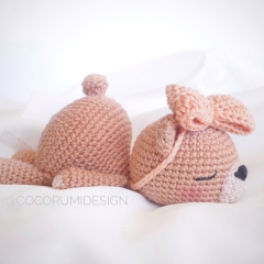 Teddy snooze amigurumi pattern by Cocorumi Design