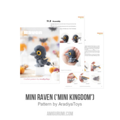 Mini Raven ('Mini Kingdom') amigurumi pattern by AradiyaToys