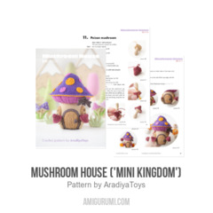 Mushroom House ('Mini Kingdom') amigurumi pattern by AradiyaToys