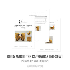 Gog & Magog The Capybaras [No-Sew] amigurumi pattern by StuffTheBody