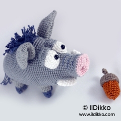 Wilbur the Wild Boar amigurumi pattern by IlDikko