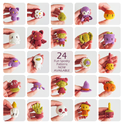 24 Mini Halloween Amigurumi Bundle