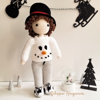 Doll Robin and Outfit Frosty amigurumi pattern by Schipper Amigurumi