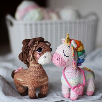 2 in 1 Ponies pattern bundle amigurumi pattern by Loopy Pattern