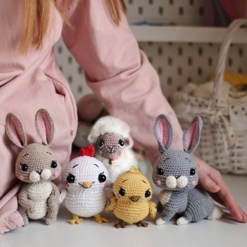 5 in 1 Easter pattern bundle amigurumi pattern by Loopy Pattern