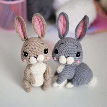 Bunnies Vicky and Jerome amigurumi pattern by Loopy Pattern