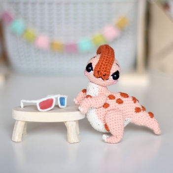 Dinosaur Parasaurolophus Ginny amigurumi pattern by Loopy Pattern