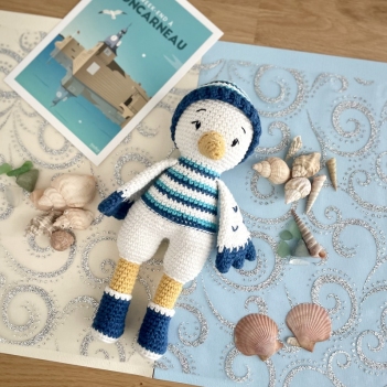 Gwendal, the seagull amigurumi pattern by Galounette Crochete