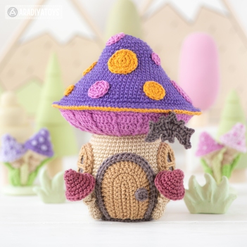 Mushroom House ('Mini Kingdom') amigurumi pattern by AradiyaToys