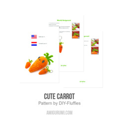 Cute Carrot amigurumi pattern by DIY Fluffies