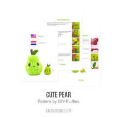 Cute Pear amigurumi pattern by DIY Fluffies