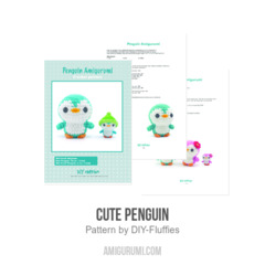 Cute Penguin amigurumi pattern by DIY Fluffies