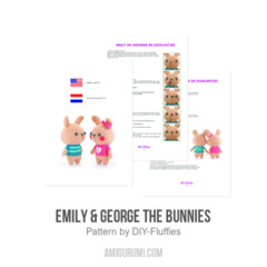 Emily & George the Bunnies amigurumi pattern by DIY Fluffies