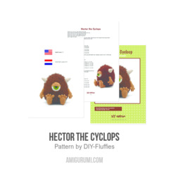 Hector the Cyclops amigurumi pattern by DIY Fluffies