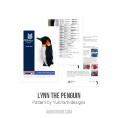 Lynn the Penguin amigurumi pattern by YukiYarn Designs