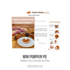 Mini Pumpkin Pie amigurumi pattern by Crochet to Play