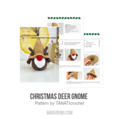 Christmas Deer Gnome  amigurumi pattern by TANATIcrochet