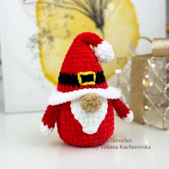Christmas Santa Gnome amigurumi pattern by TANATIcrochet