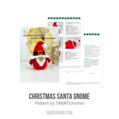 Christmas Santa Gnome amigurumi pattern by TANATIcrochet