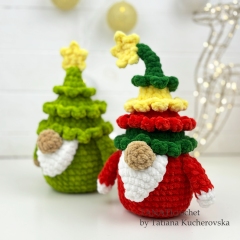 Christmas Tree Gnome amigurumi pattern by TANATIcrochet